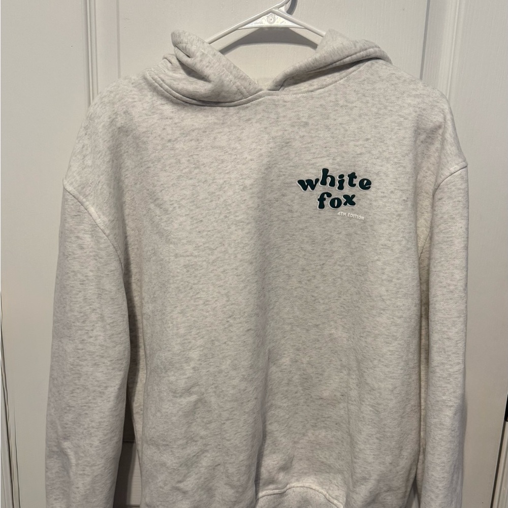 White Fox Gray Hoodie